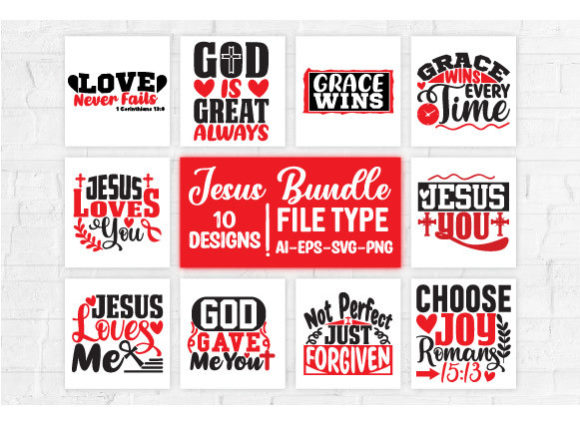 Christian Jesus Quotes Graphics & T-Shirt Designs
